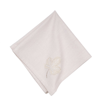 Servilleta hojas de otono beige