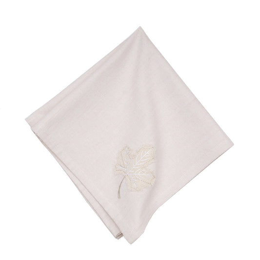 Servilleta hojas de otono beige