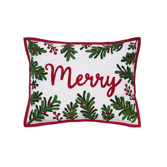 Cojin botanical christmas merry