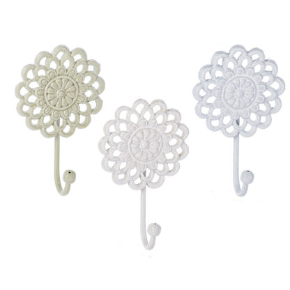 Colgador de medallon de flor
