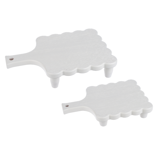 Tabla pequena con borde blanca con patas peq