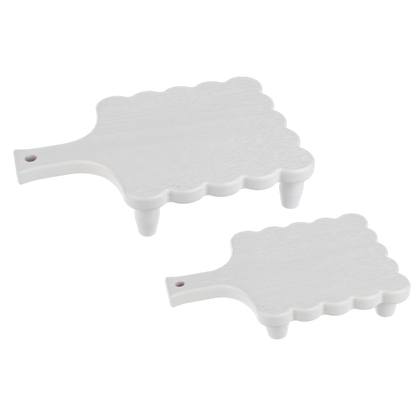 Tabla pequena con borde blanca con patas peq