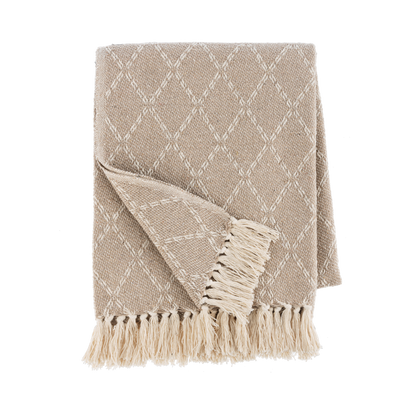 Colcha de diamantes beige