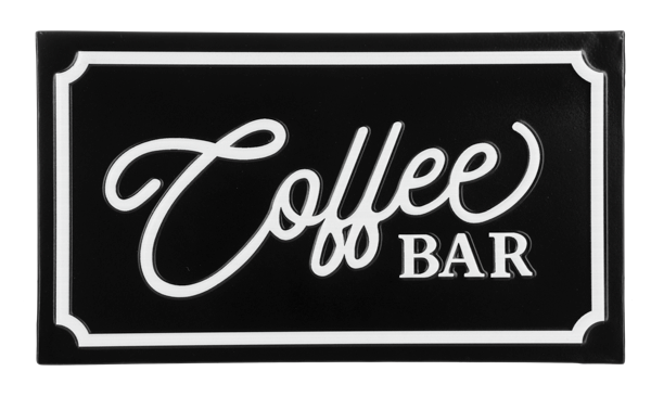Rotulo de bar de cafe