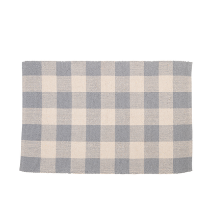 Alfombra de cuadros gris