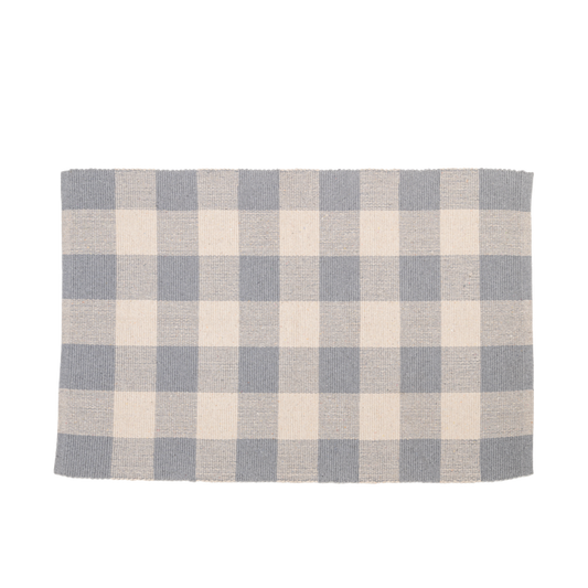 Alfombra de cuadros gris