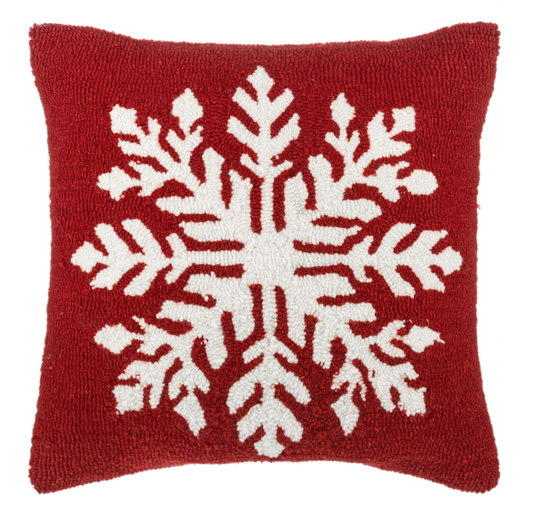 Cojin de copo de nieve 18x18
