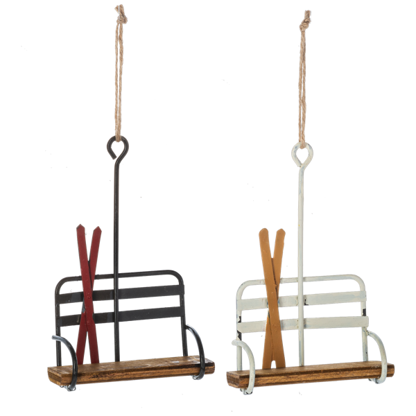 Sillas de ski blanca y negra