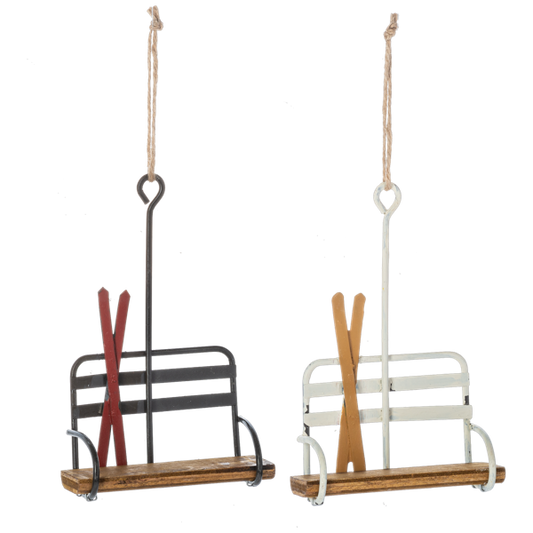Sillas de ski blanca y negra