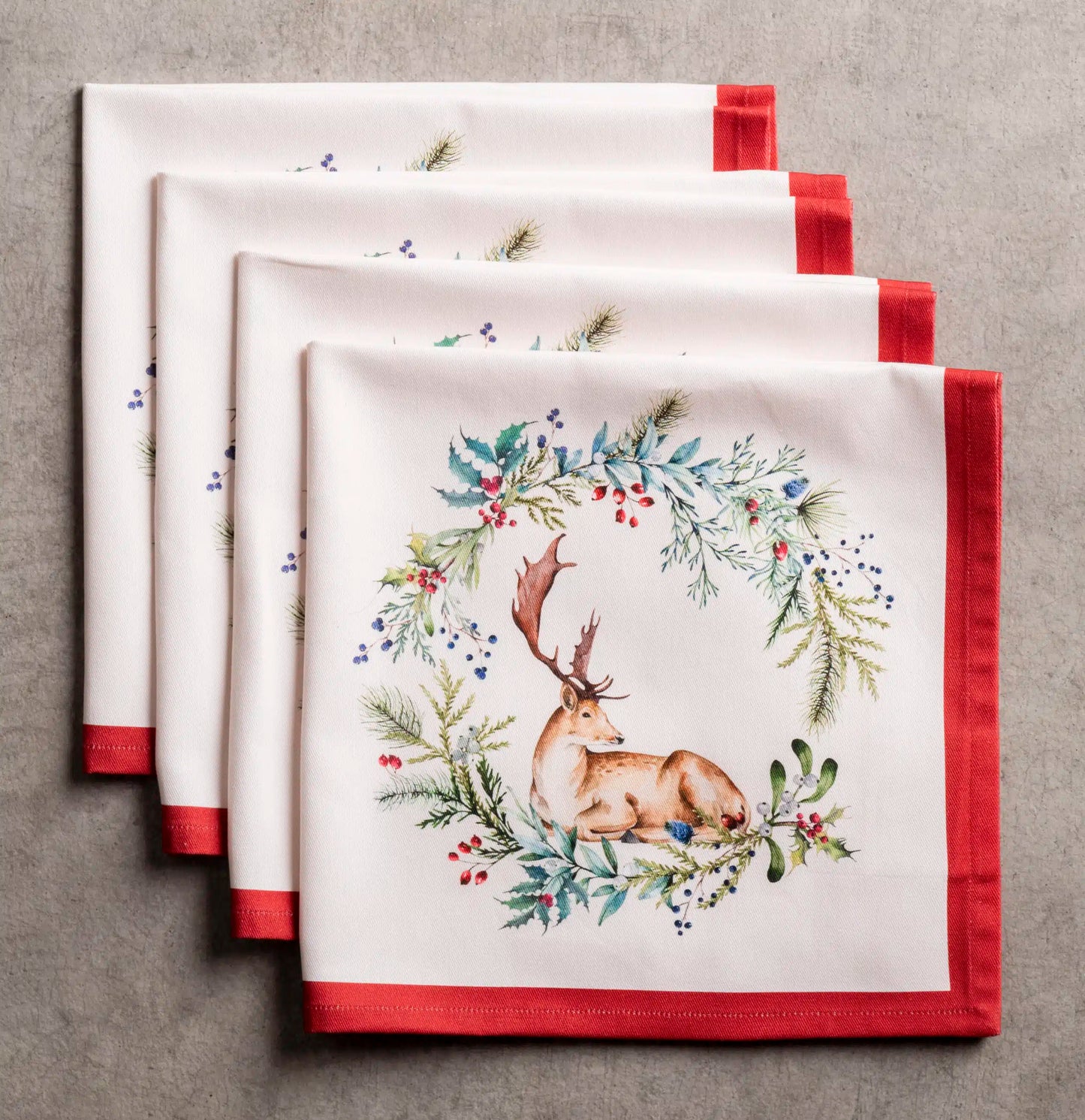 Servilletas de tela set of 4 holly time