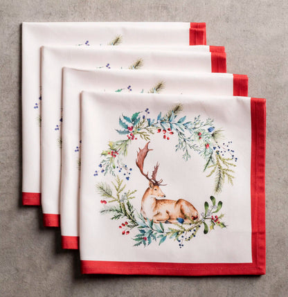Servilletas de tela set of 4 holly time