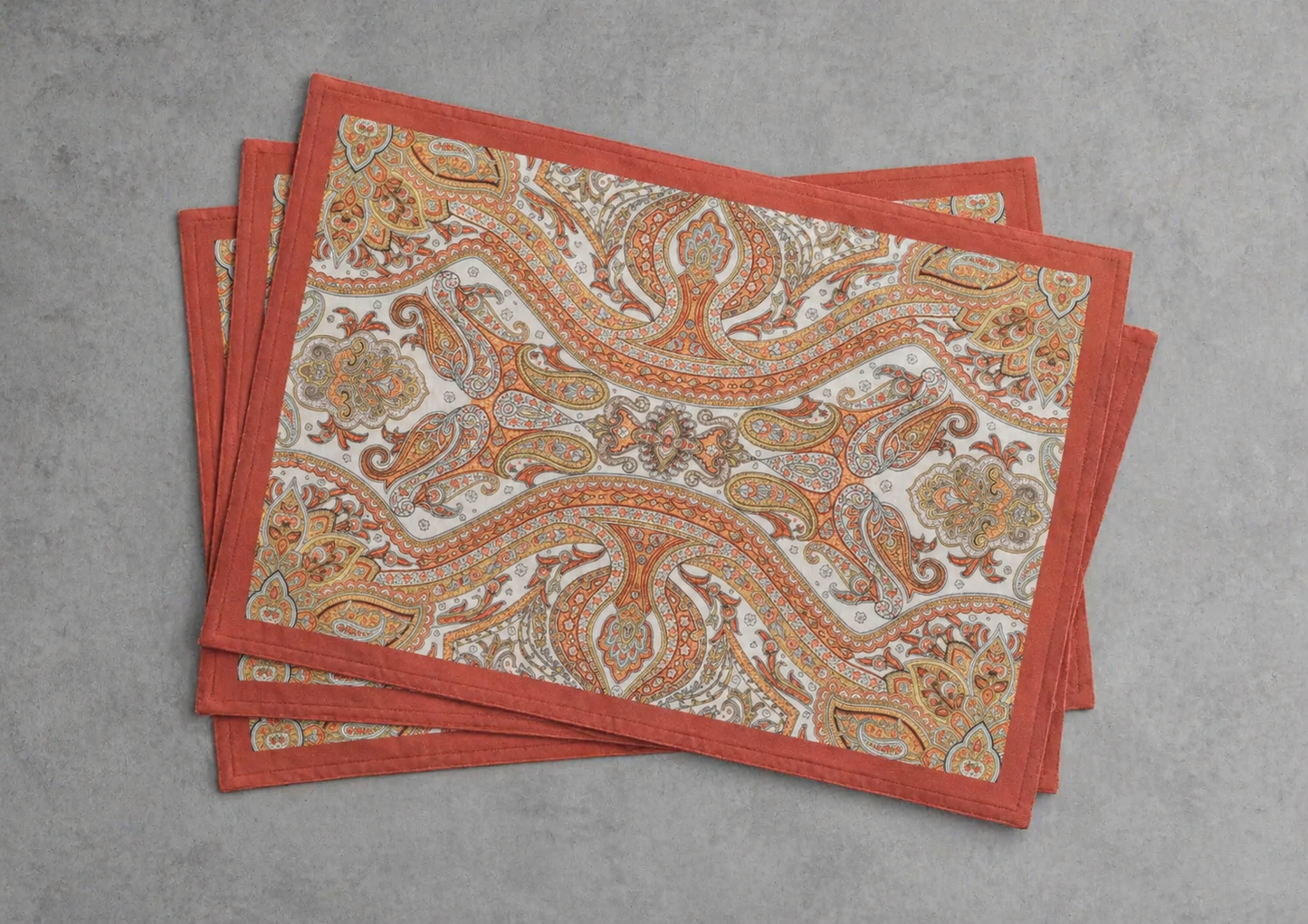 Individuales kashmir paisley