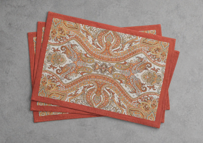 Individuales kashmir paisley