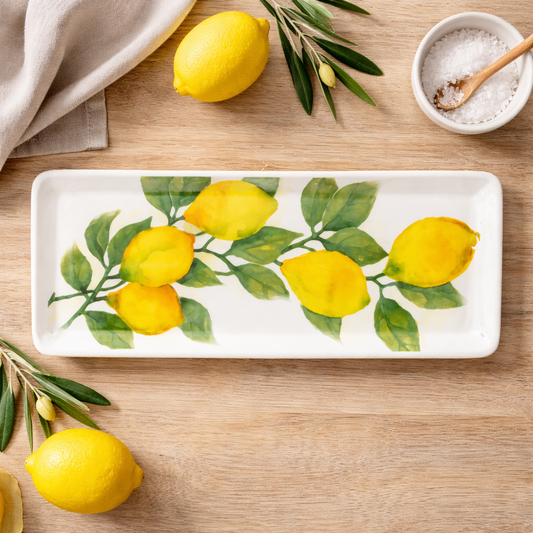 Plato largo de limones