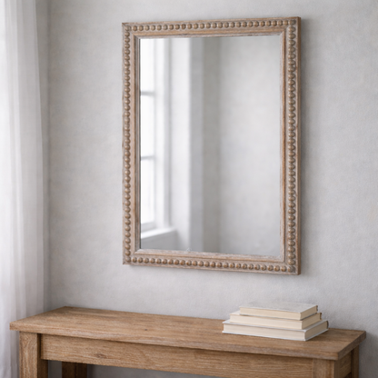Espejo madera 14x21 blanco lavado