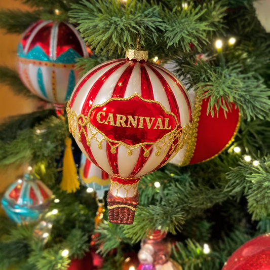 Adorno globo de carnaval rojo 5.5in