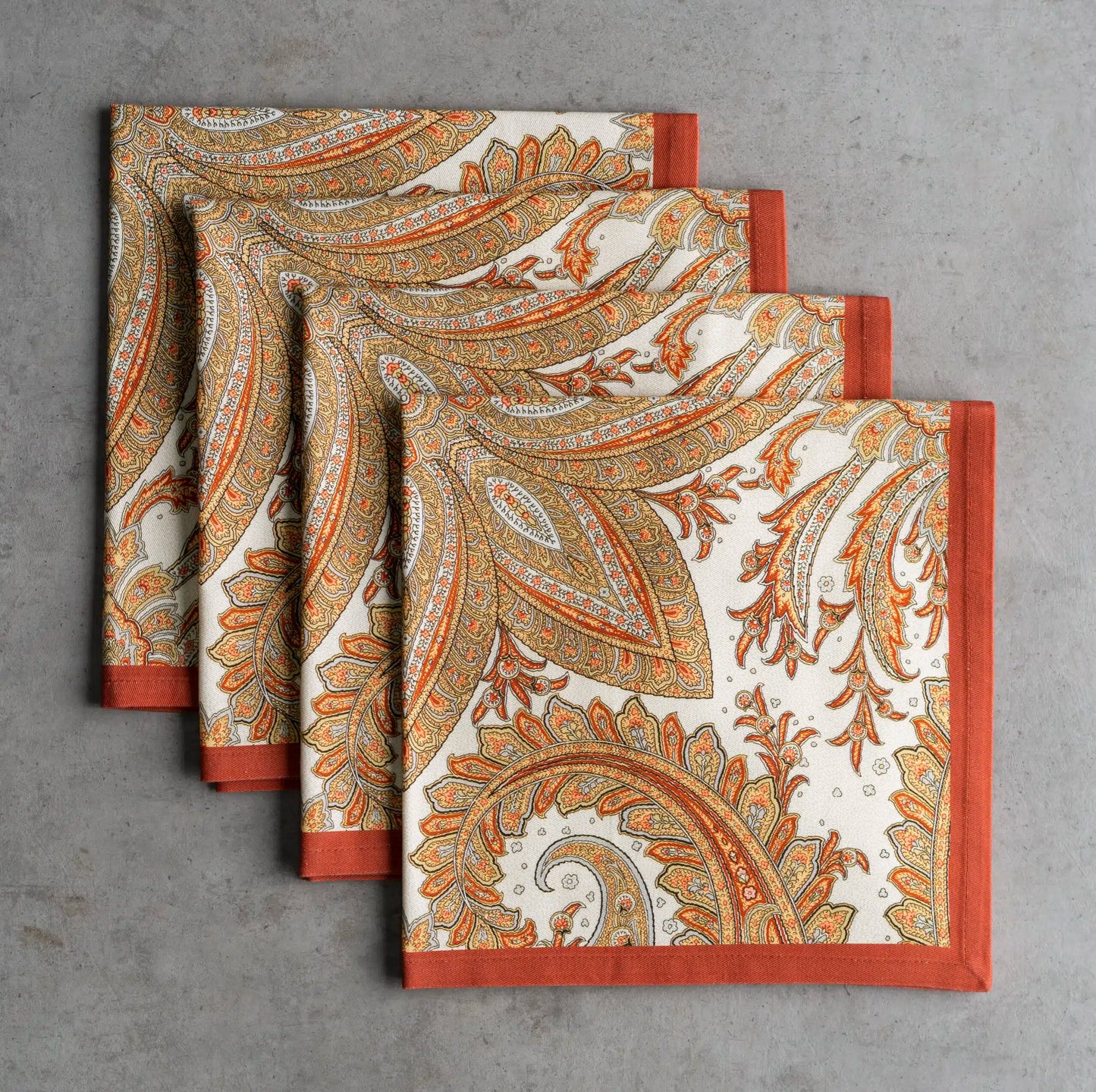 Servilletas de tela Kashmir Paisley set de 4