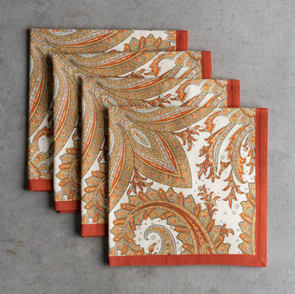Servilletas de tela Kashmir Paisley set de 4