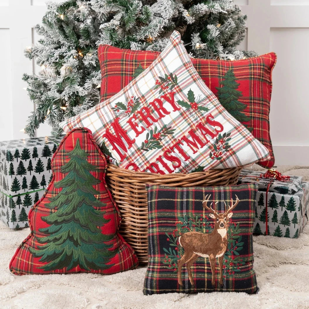 Cojin de tartan merry christmas