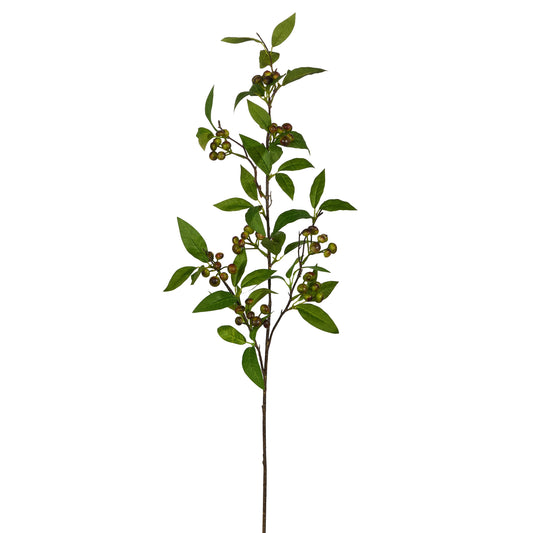 Rama floral berries verdes 34 pulgadas