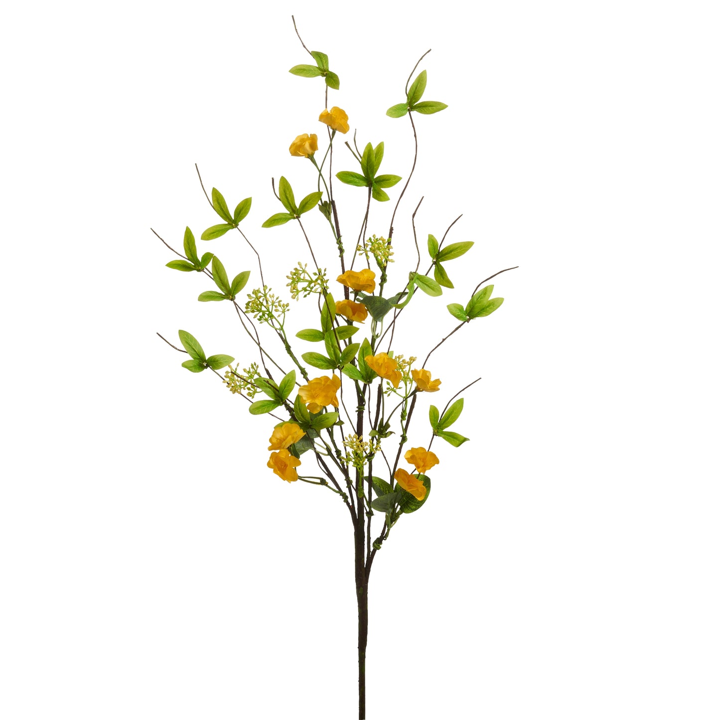 Rama flor y hoja amarilla 28 pulgadas