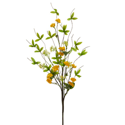 Rama flor y hoja amarilla 28 pulgadas