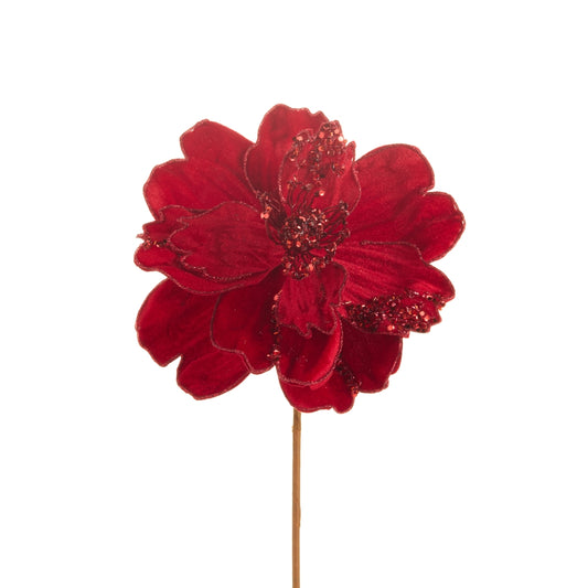 Rama de magnolia roja 18in