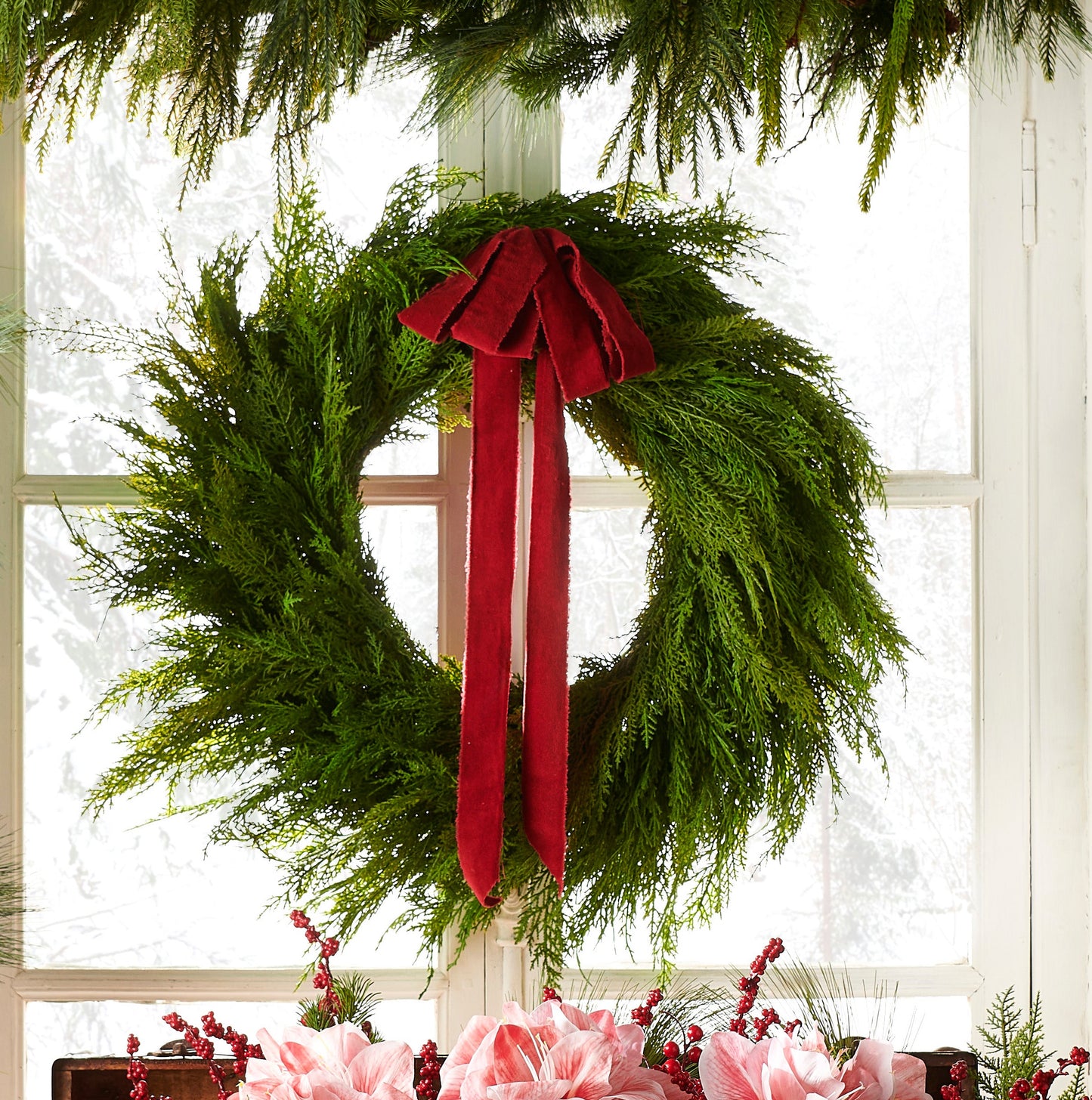 Corona de cedro 28in