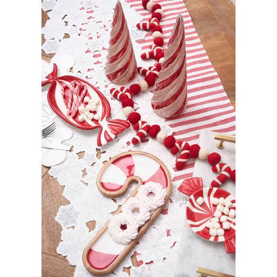 Plato grande candy cane