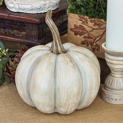 Calabaza blanca con dorado