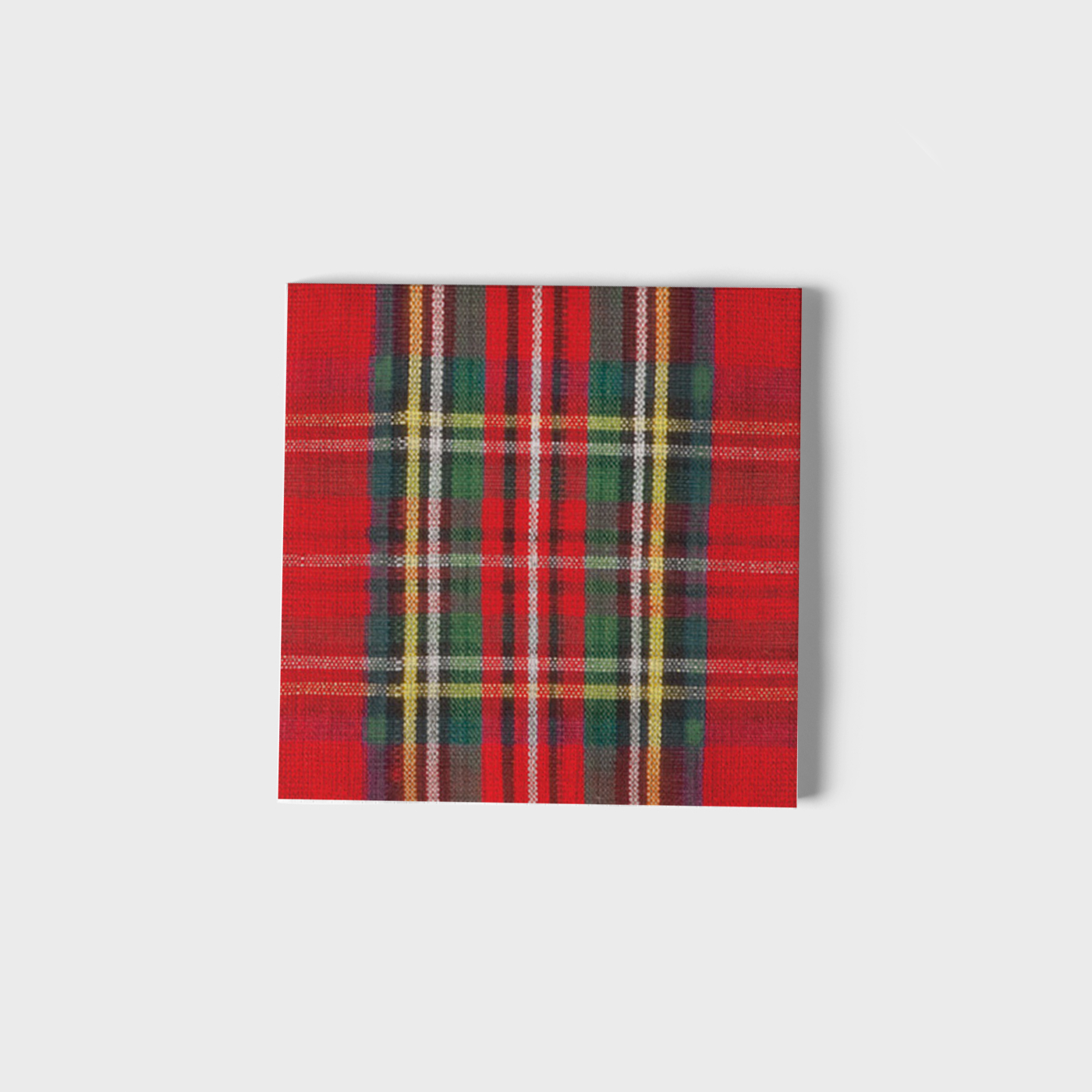 Servilletas de papel cuadradas de navidad plaid rojas