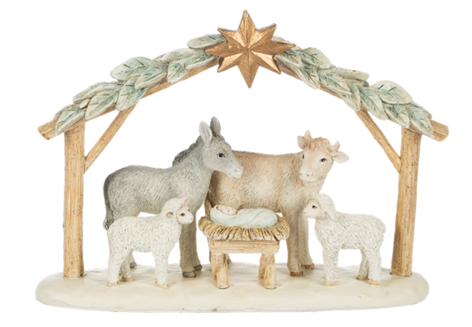 Nacimiento animales en el pesebre