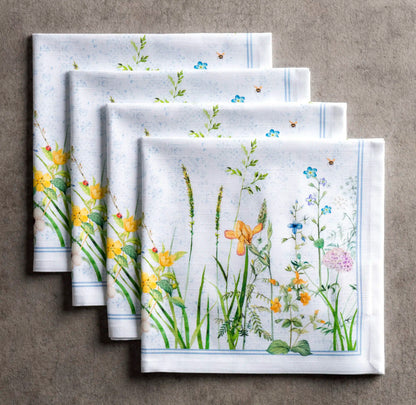 Servilletas de tela Fleurs de Mai set de 4