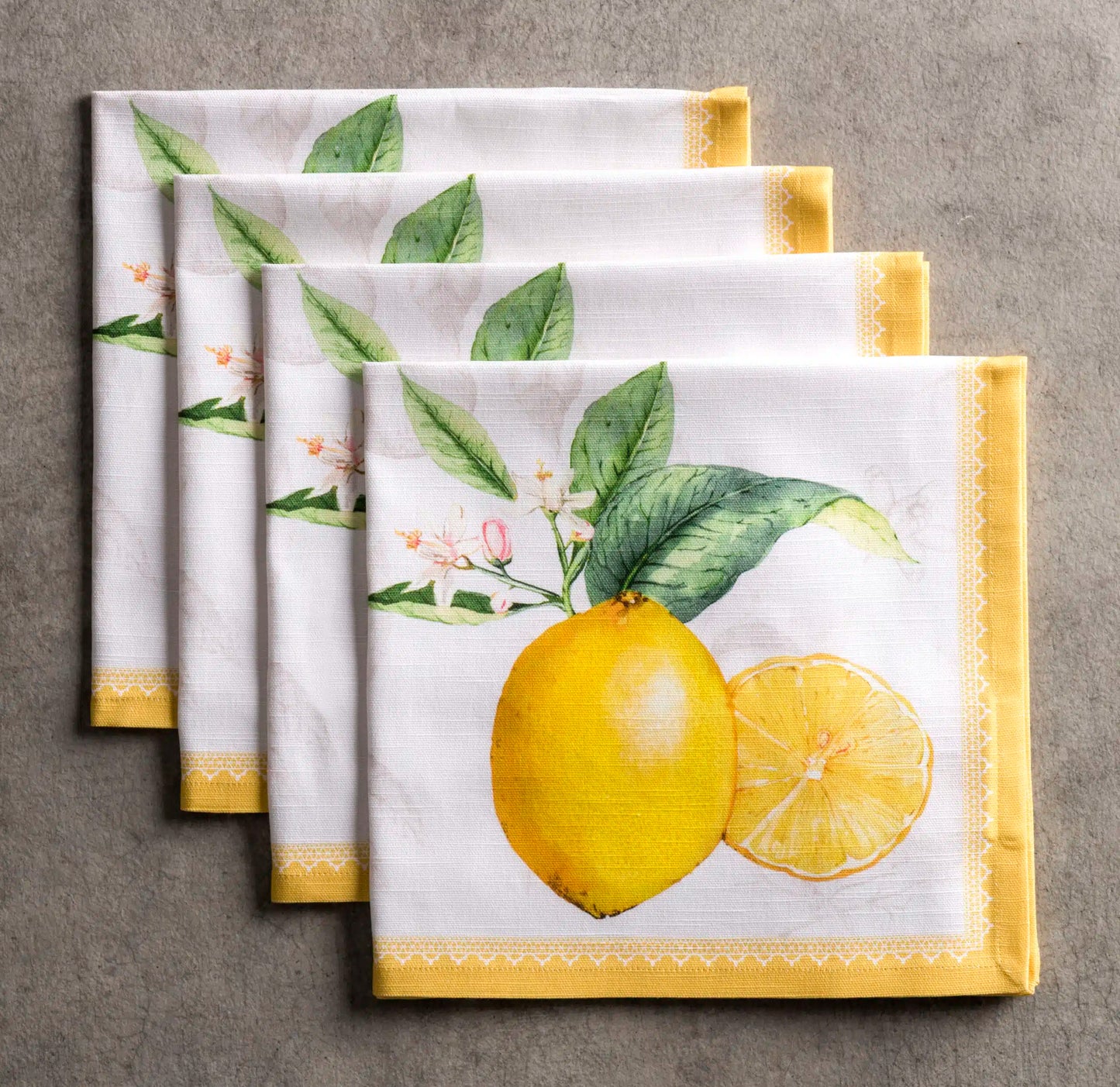 Servilletas de tela Limoncello set de 4