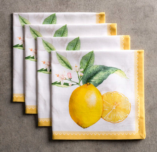 Servilletas de tela Limoncello set de 4