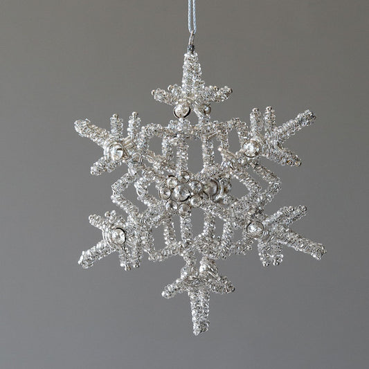 Ornamento de estrella plateada