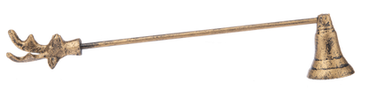 Apagavelas de venado celeste dorada y negra