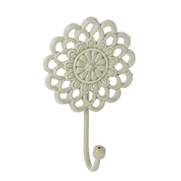 Colgador de medallon de flor