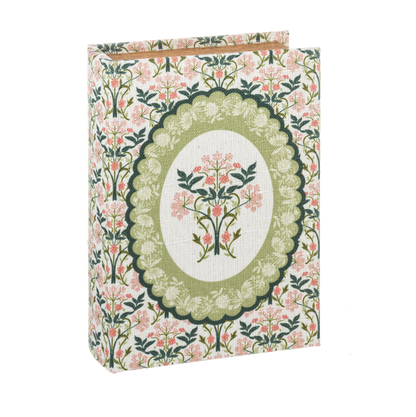 Caja en forma de libro de flores grd
