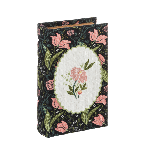 Caja en forma de libro de flores grd