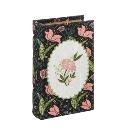 Caja en forma de libro de flores grd
