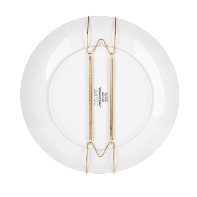 Porta plato de pared dorado colgante