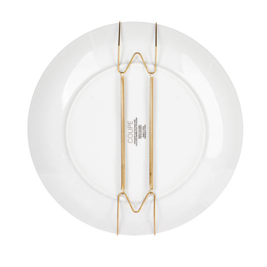 Porta plato de pared dorado colgante