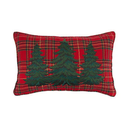 Cojin de tartan con pino