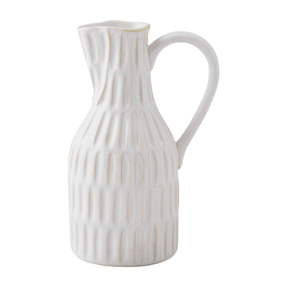 Pichel de ceramica blanco